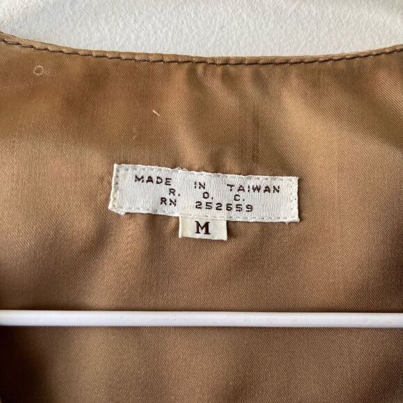 Vintage 70s Nubuck Suede Vest Unisex M Western Boho Layering Button Front - Picture 2 of 10